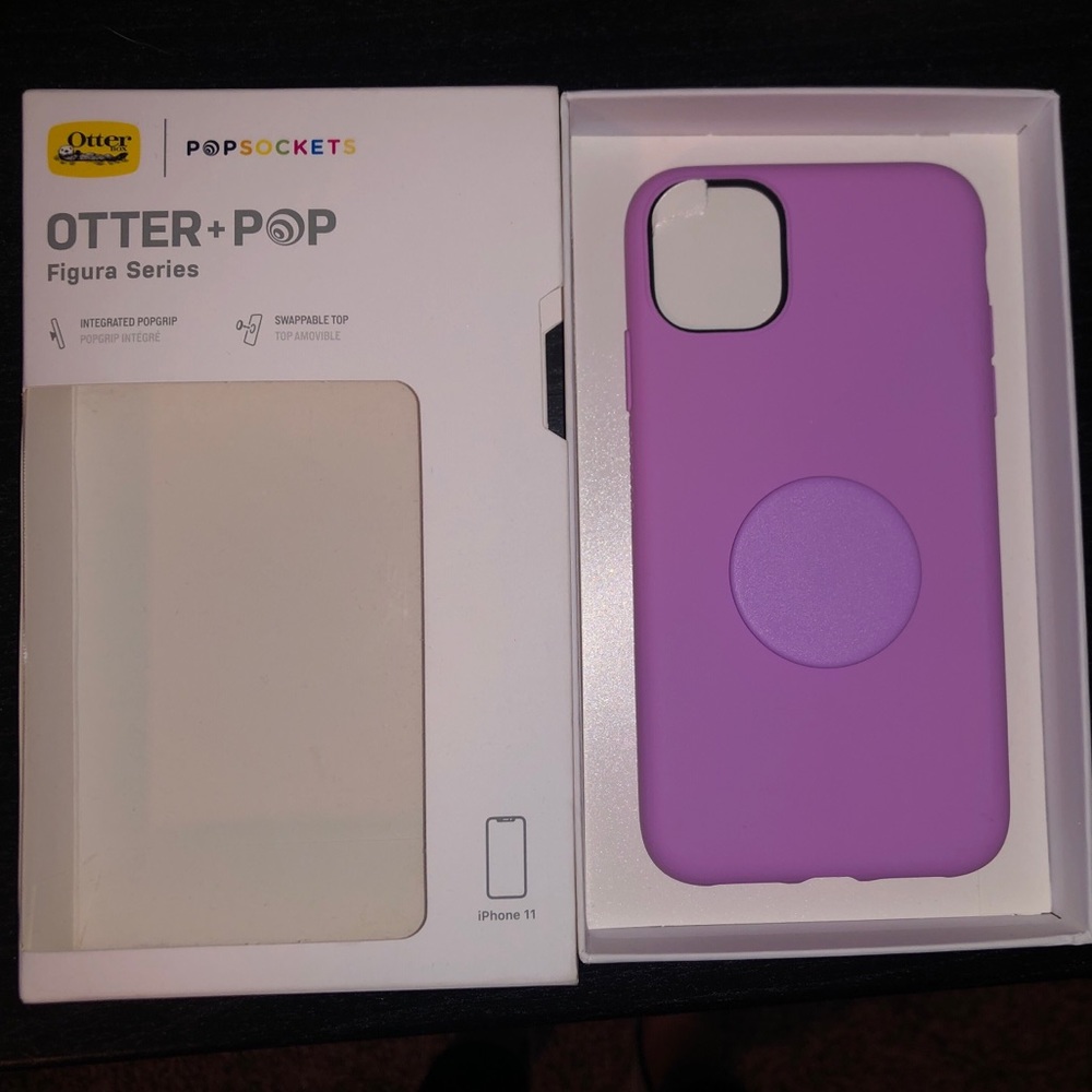 iPhone 11 Pink Pop-socket Case